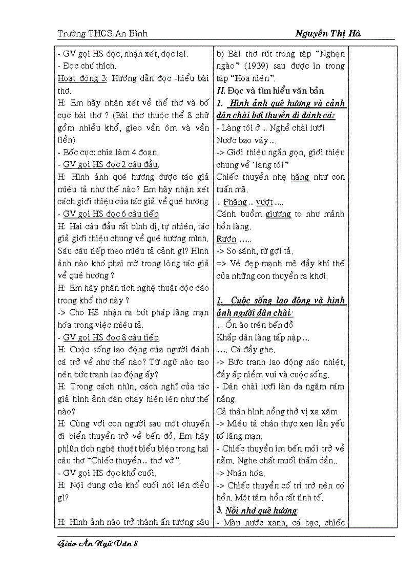 image for page Giao an 8 HKII chuan