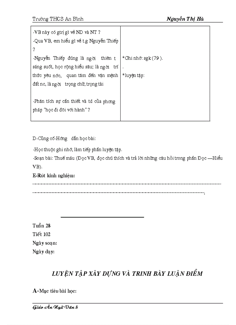 image for page Giao an 8 HKII chuan