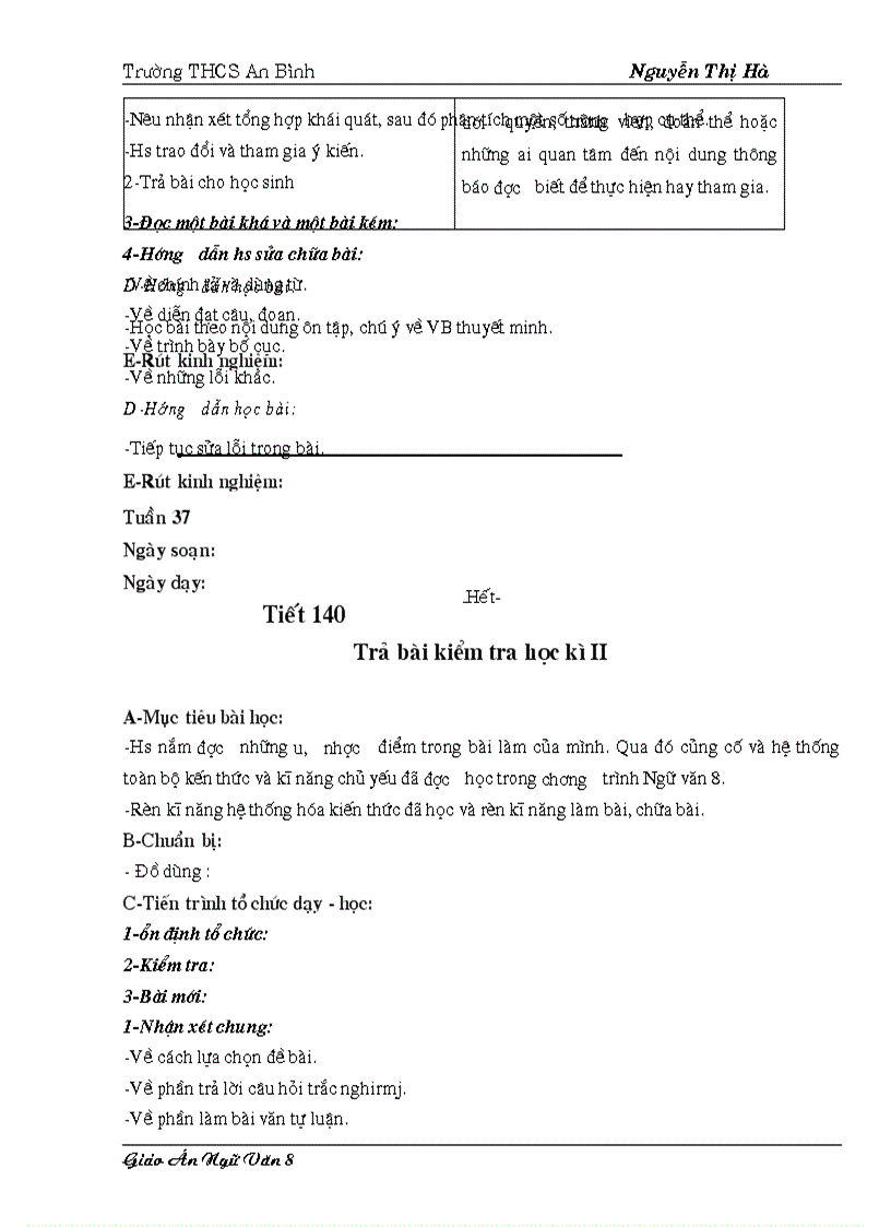 image for page Giao an 8 HKII chuan