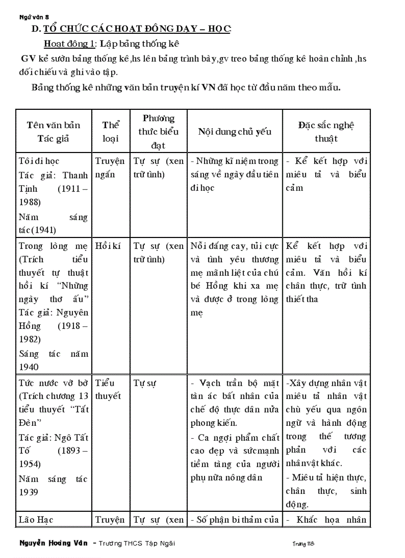 image for page Giáo án 8 từ tuần 1 đến tuần 8 theo chuẩn