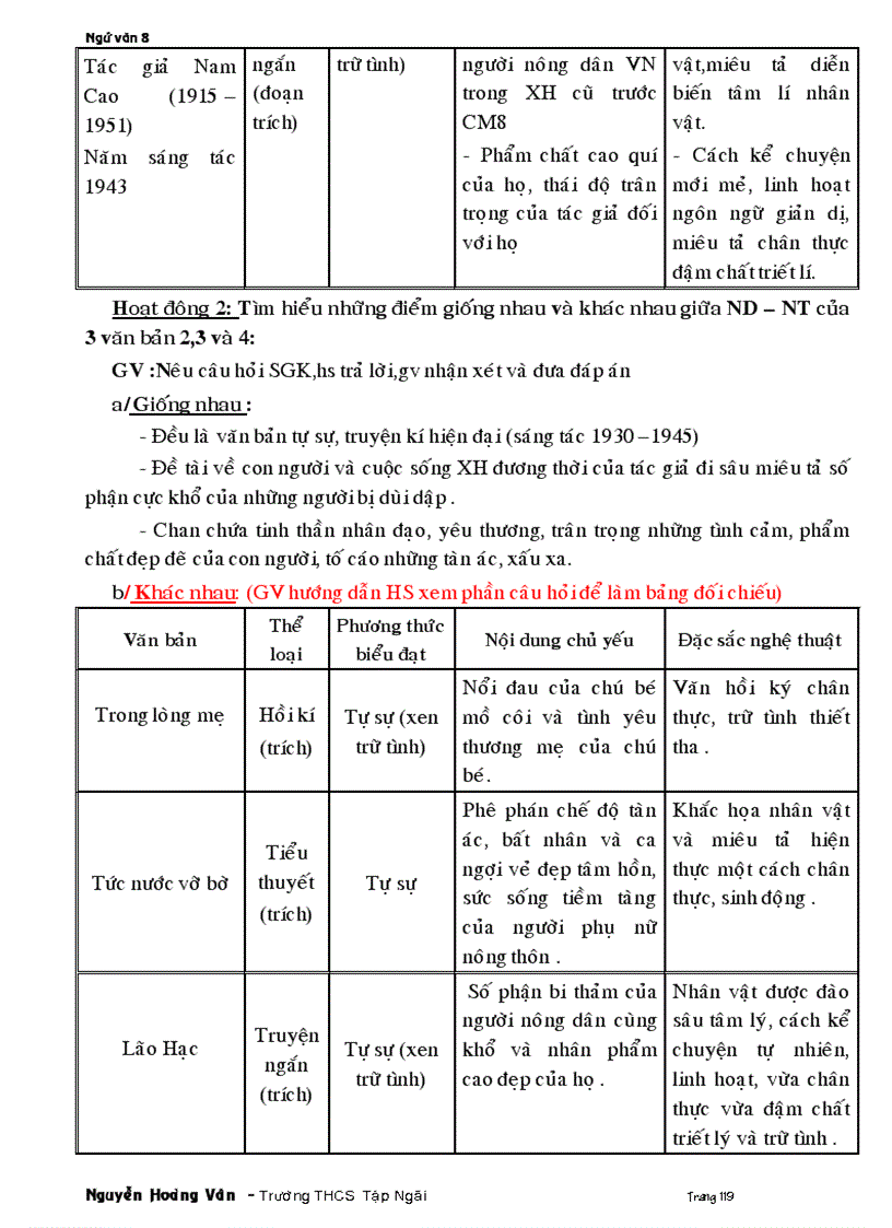 image for page Giáo án 8 từ tuần 1 đến tuần 8 theo chuẩn