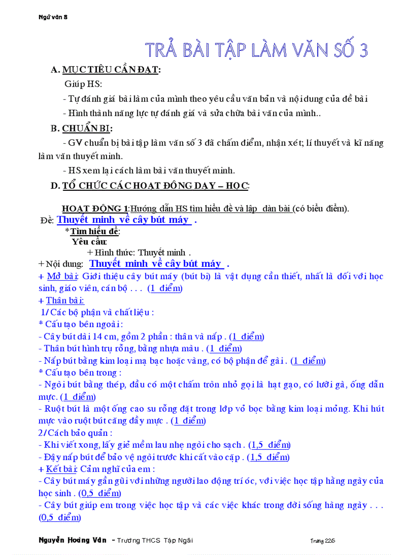 image for page Giáo án 8 tuần 11 đến 24 theo chuẩn mới nhất