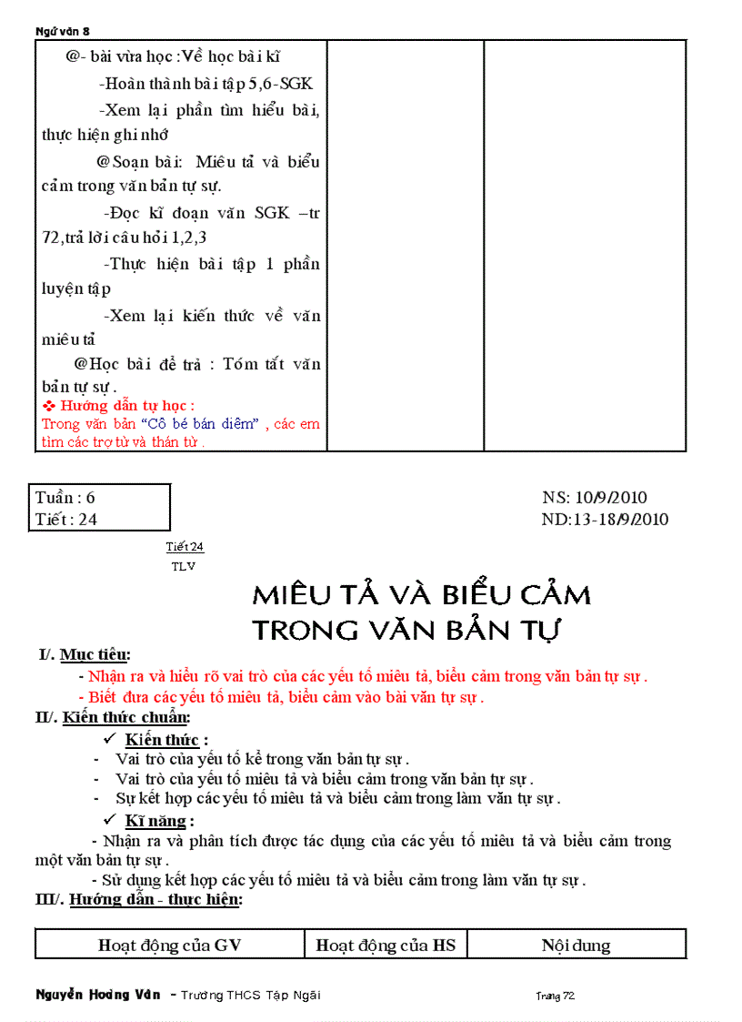 image for page Giáo án 8 tuần 1 10 năm học 2011 2012