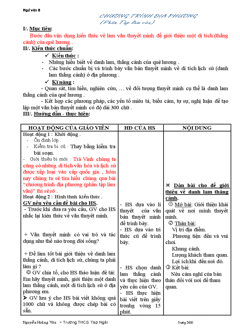 image for page Giáo án 8 tuần 25 37 năm học 2011 2012