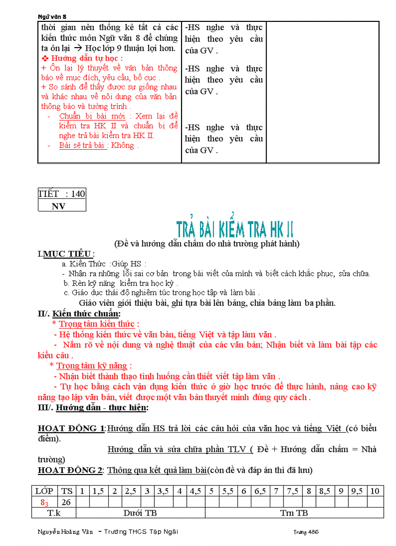 image for page Giáo án 8 tuần 25 37 năm học 2011 2012