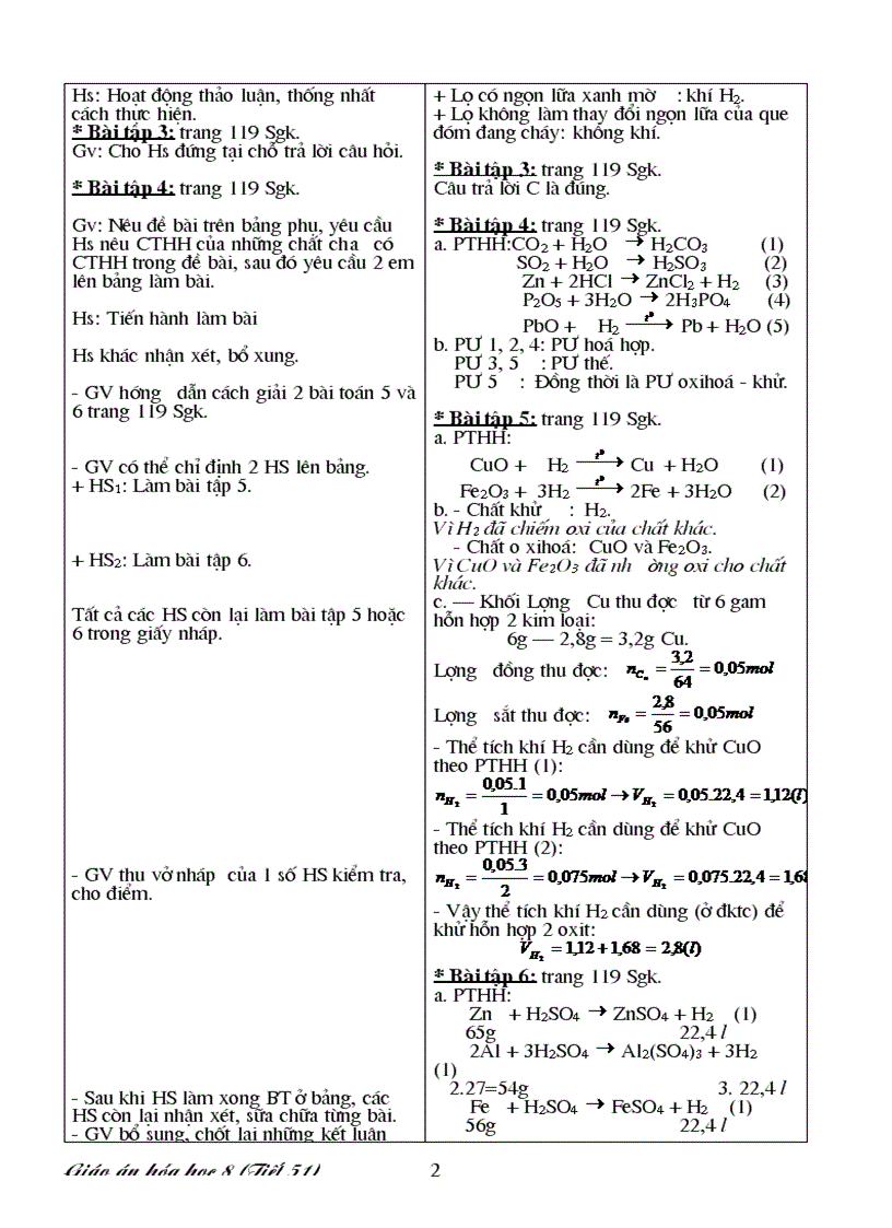 image for page Giáo án hoá 8 tuần 26 cktkn