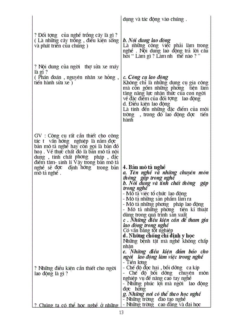 image for page Giáo án hướng nghiệp 9