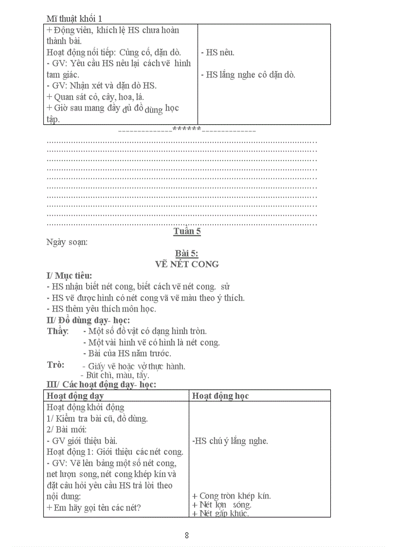 image for page Giáo án mĩ thuật khối 1 tron bộ có ảnh minh họa