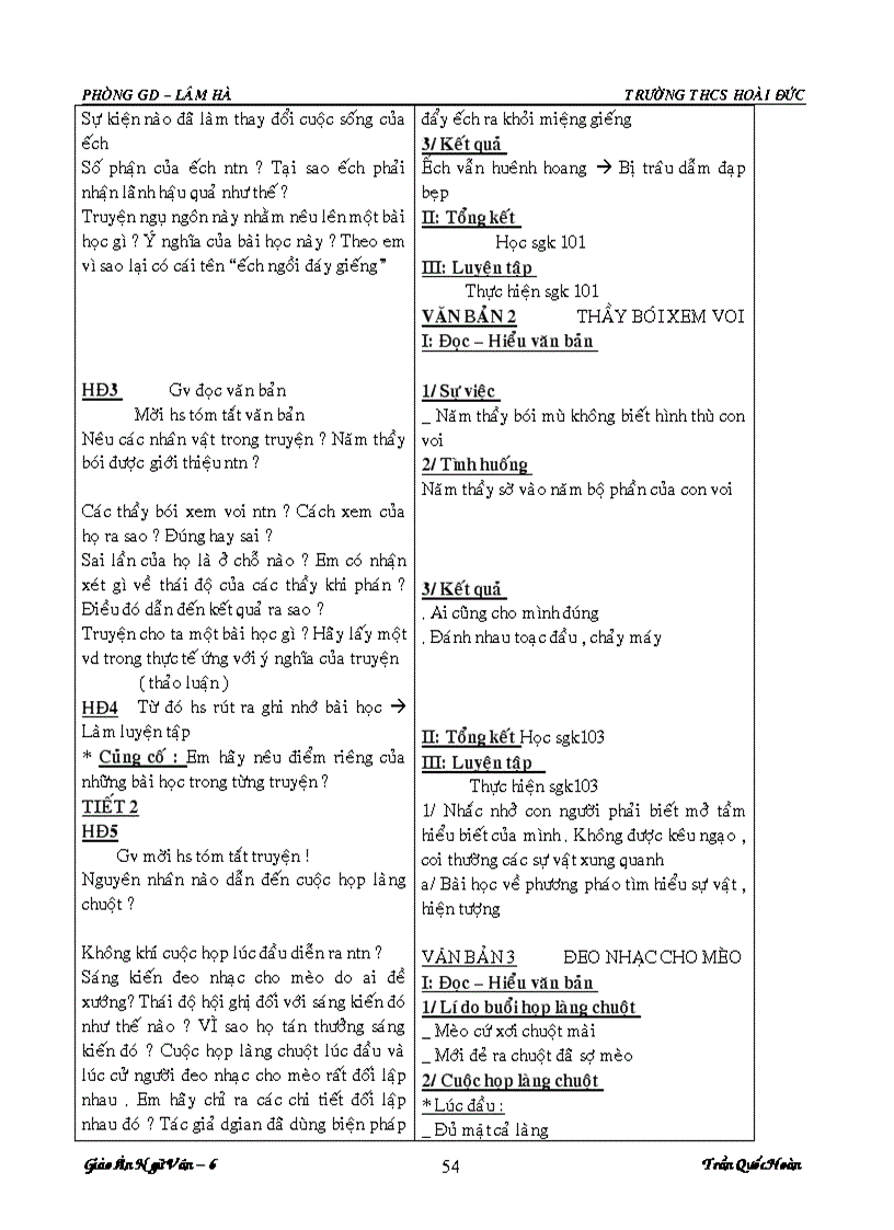 image for page Giáo án ngữ văn 6