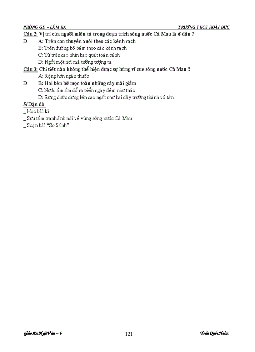 image for page Giáo án ngữ văn 6