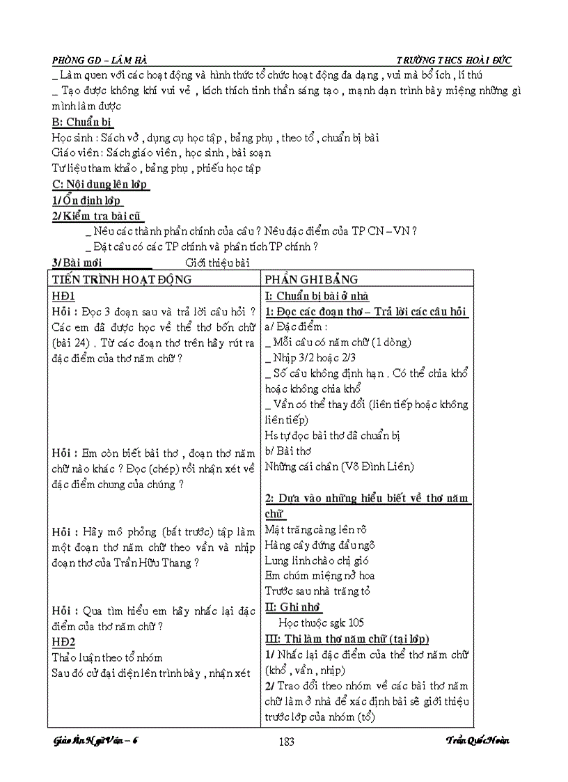 image for page Giáo án ngữ văn 6