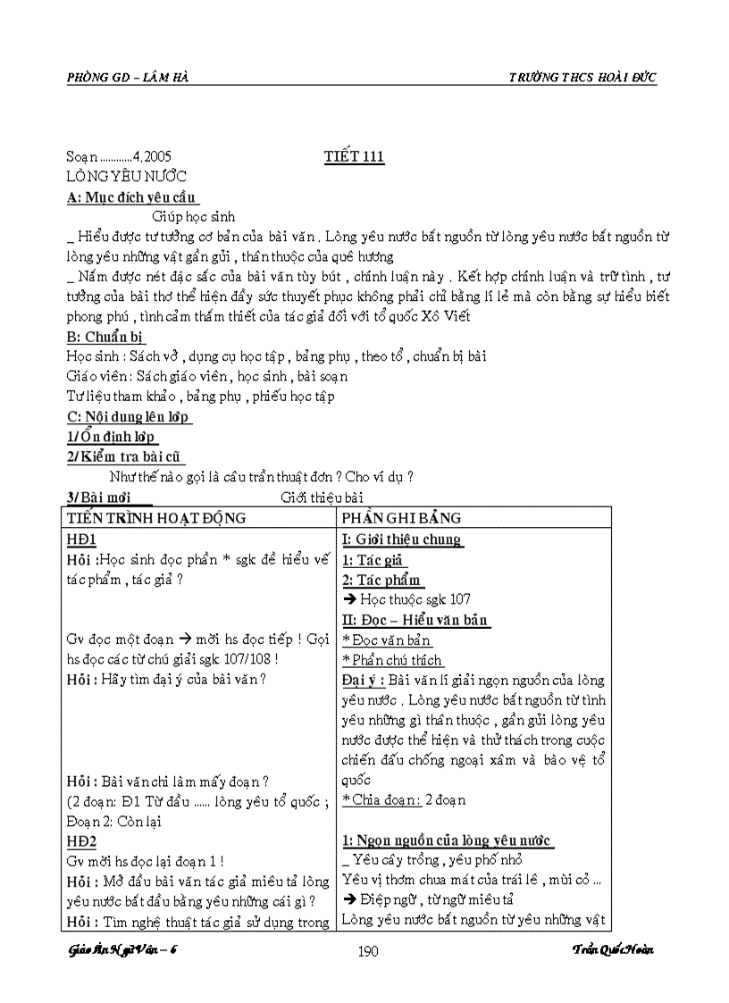 image for page Giáo án ngữ văn 6