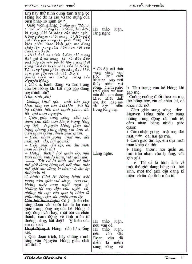 image for page Giáo án ngữ văn 8 3 cột dùng được