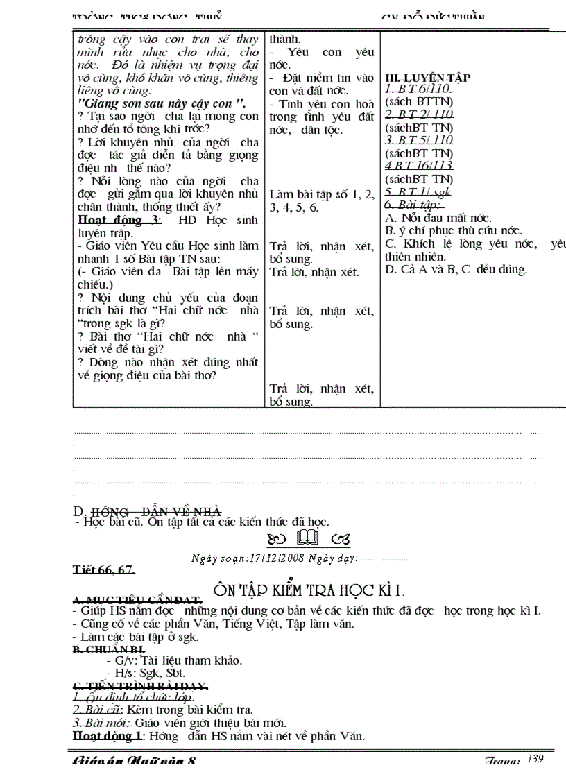 image for page Giáo án ngữ văn 8 3 cột dùng được