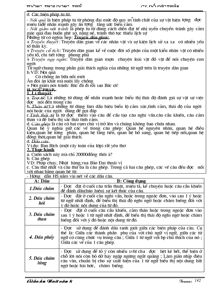 image for page Giáo án ngữ văn 8 3 cột dùng được