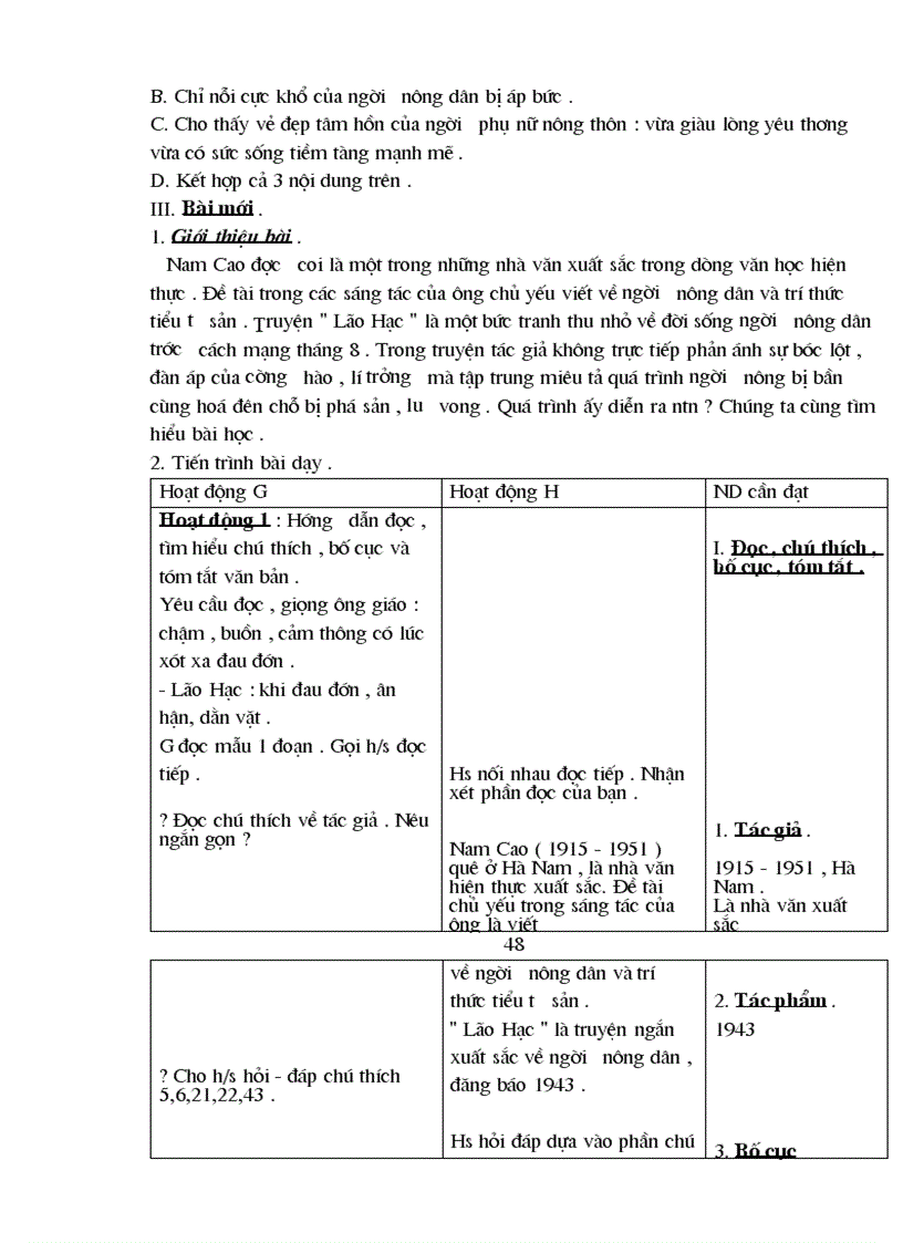 image for page Giáo án Ngữ văn 8 cả năm 3 cột