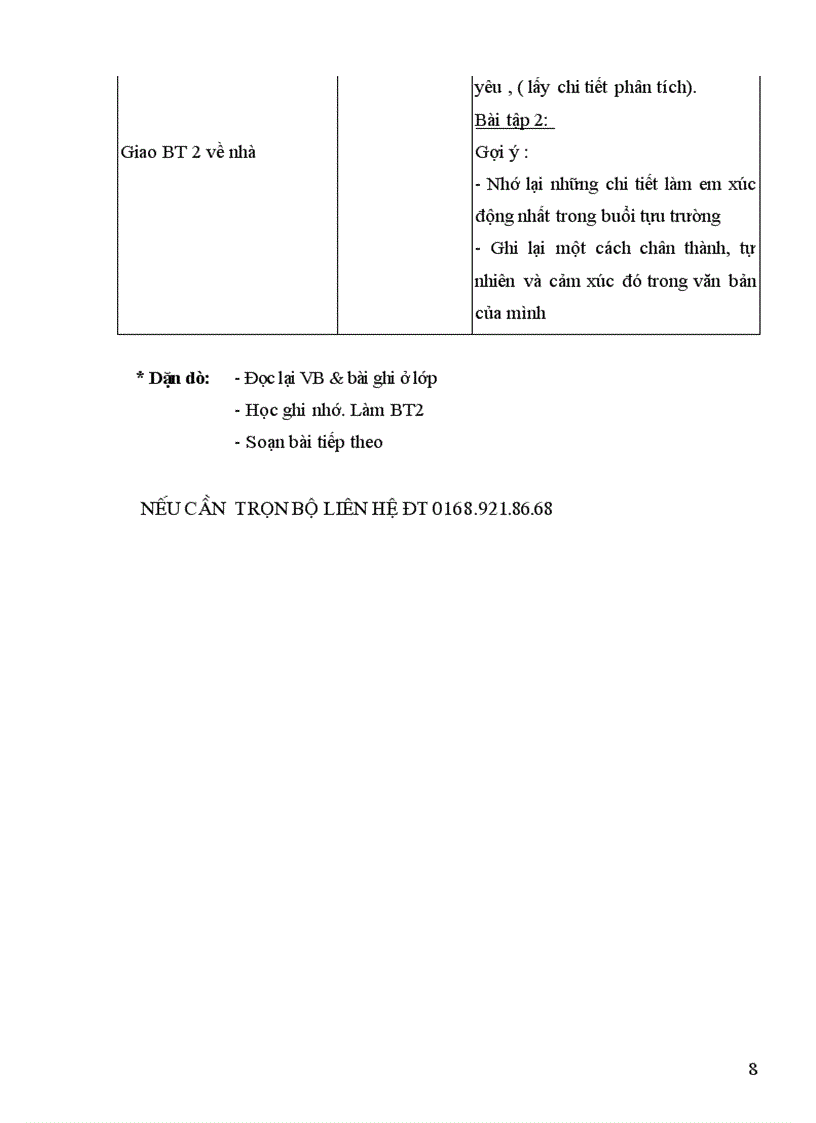 image for page Giáo án ngữ văn 8 chuẩn không cần chỉnh