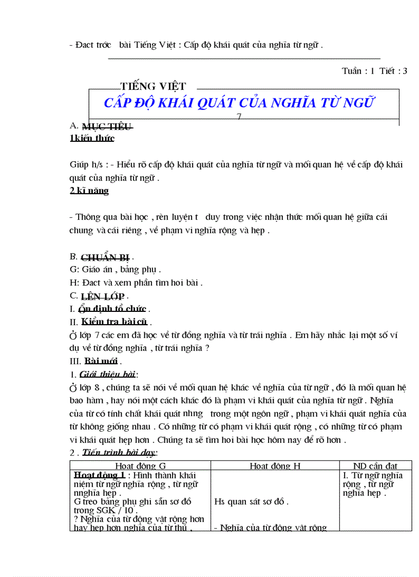 image for page Giáo án Ngữ văn 8 chuẩn kiến thức kỹ năng 2010 2011