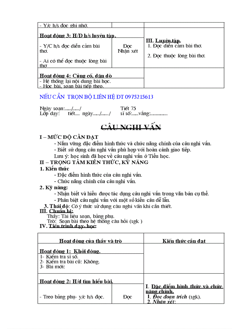 image for page Giáo án Ngữ Văn 8 chuẩn kiến thức