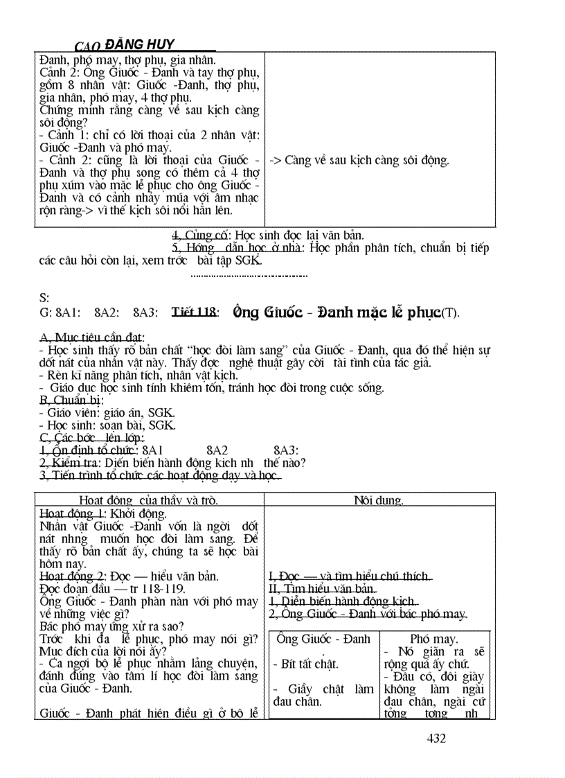 image for page Giáo án ngữ văn 8 chuẩn ktkn