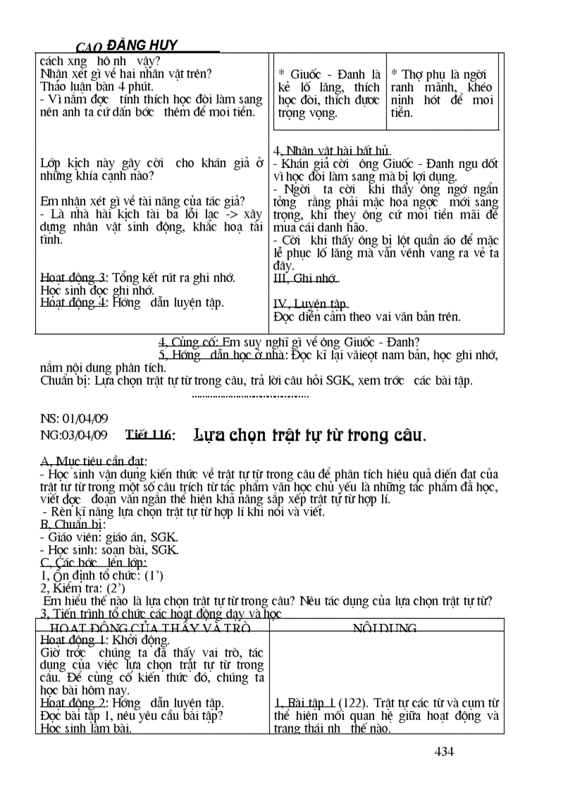 image for page Giáo án ngữ văn 8 chuẩn ktkn