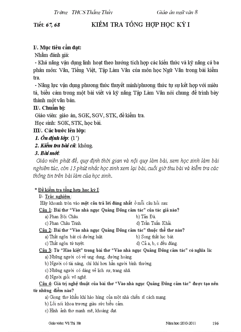 image for page Giáo án ngữ văn 8 cktkn không cần sửa