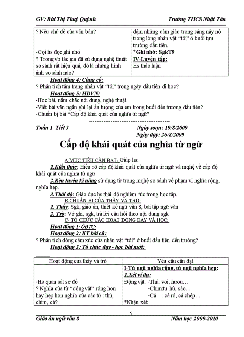 image for page Giáo án ngữ văn 8 cực chuẩn