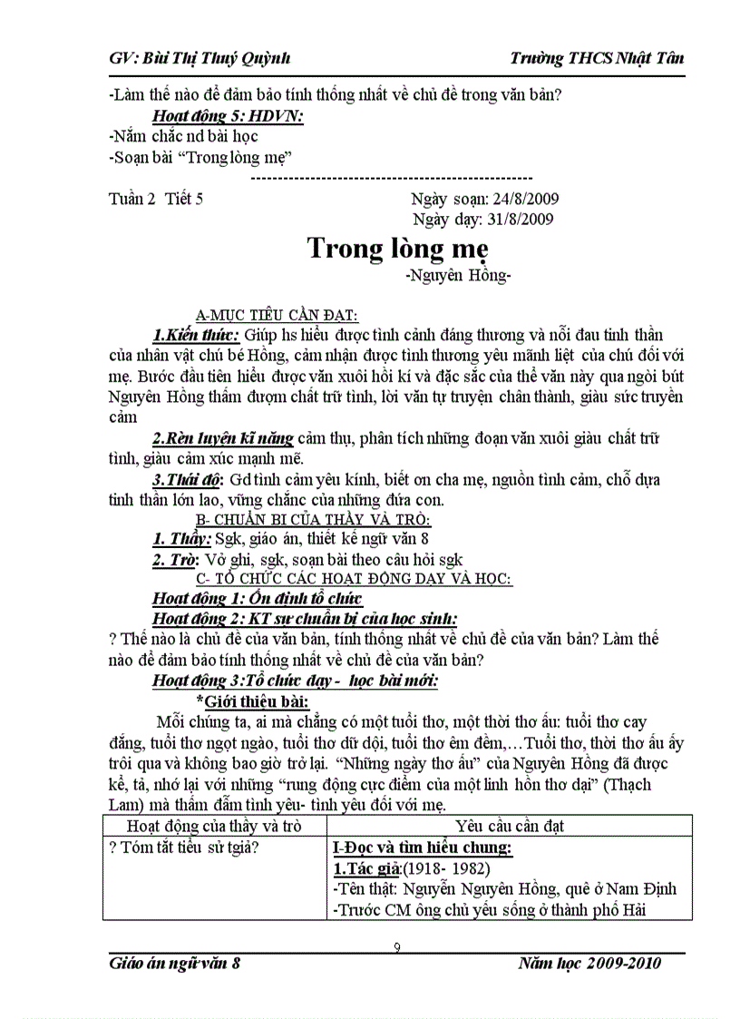 image for page Giáo án ngữ văn 8 cực chuẩn