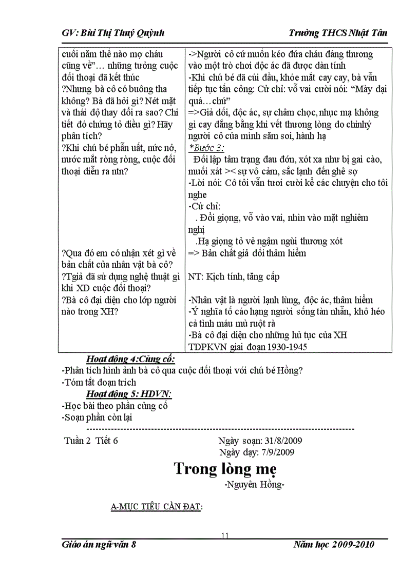 image for page Giáo án ngữ văn 8 cực chuẩn