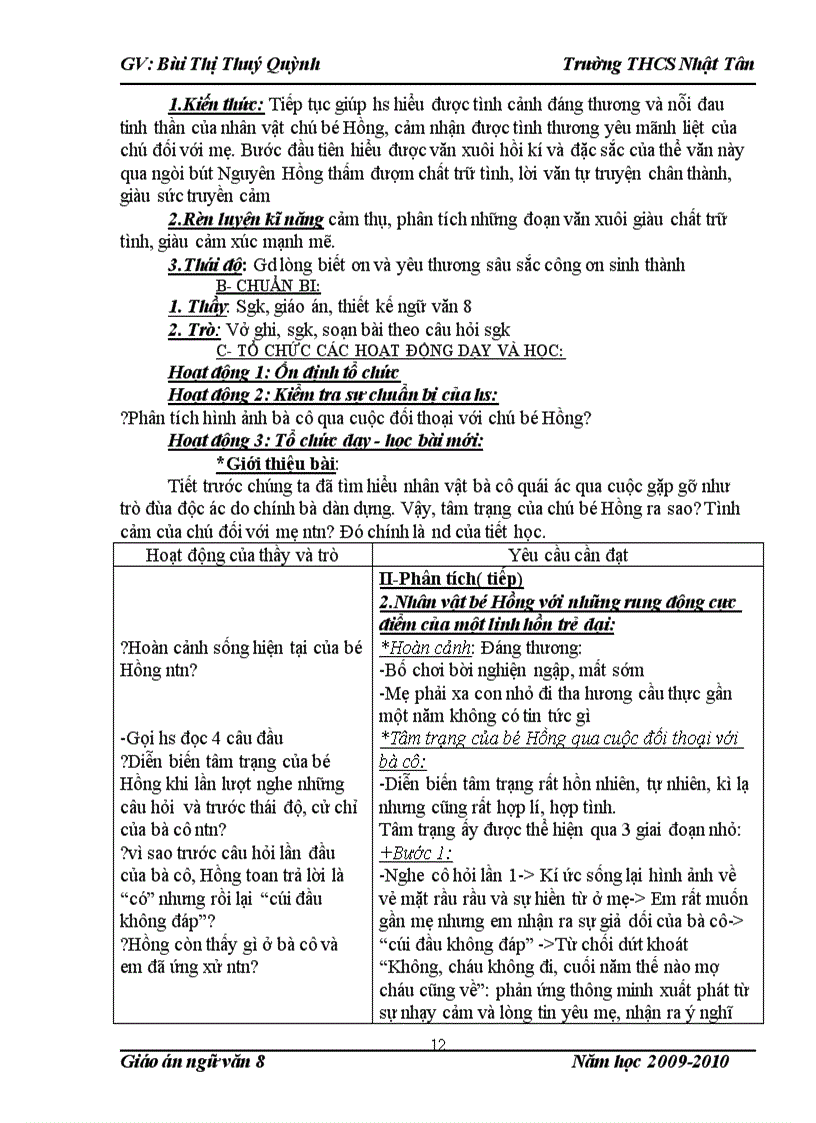 image for page Giáo án ngữ văn 8 cực chuẩn