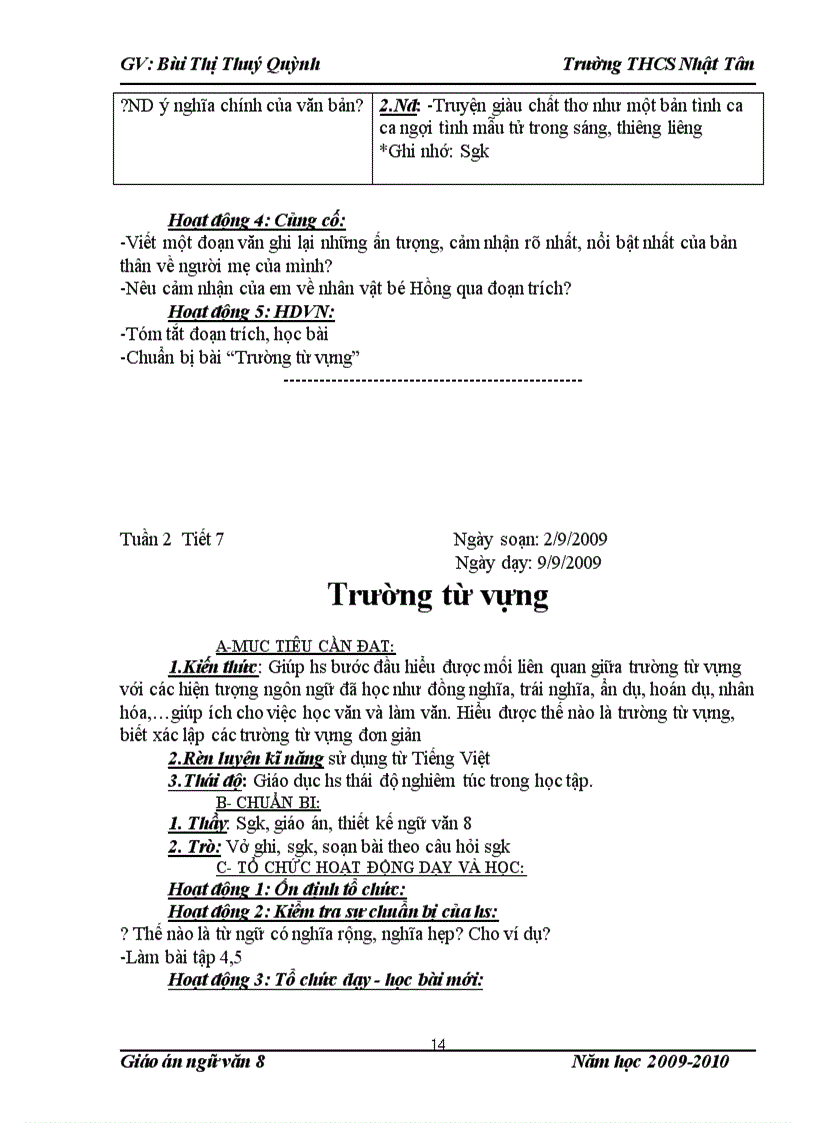 image for page Giáo án ngữ văn 8 cực chuẩn