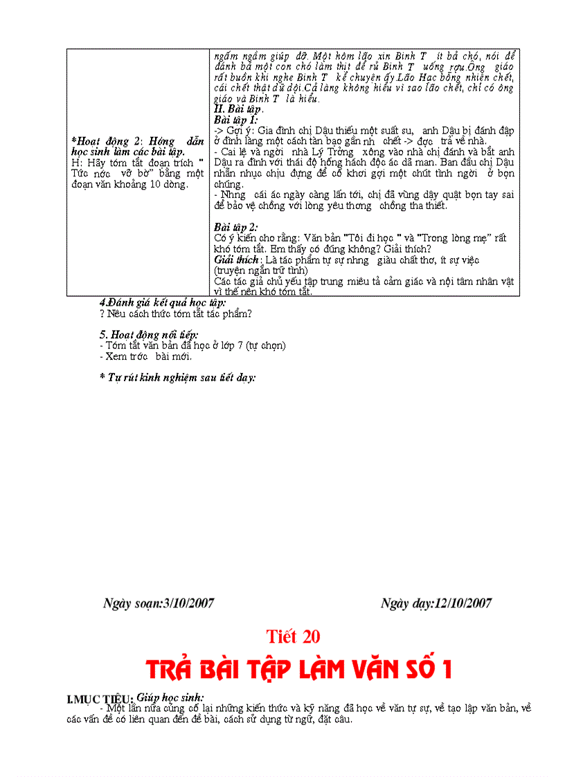 image for page Giáo án ngữ văn 8 HK I