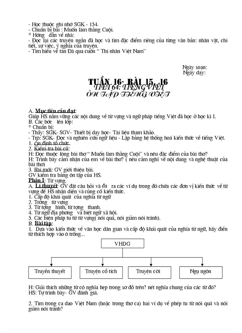 image for page Giáo án ngữ văn 8 HK I