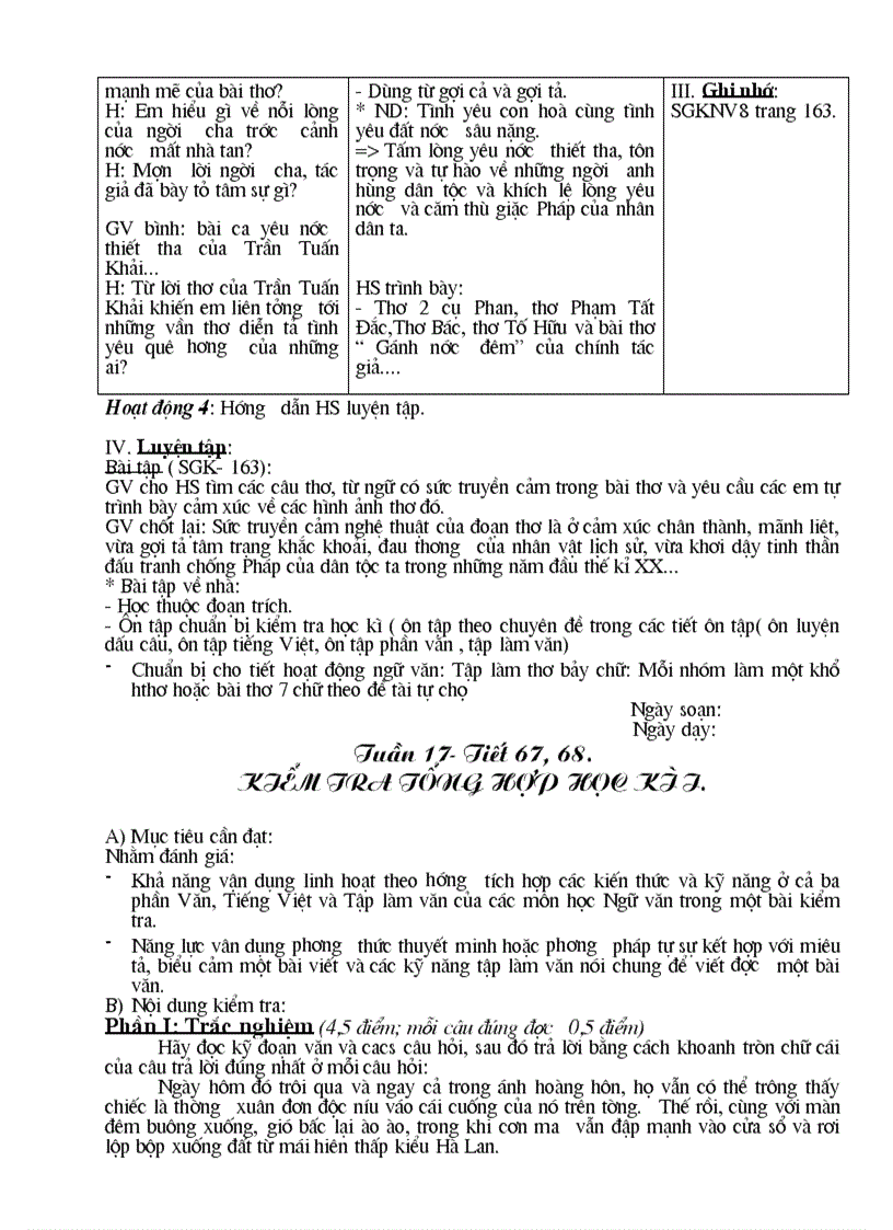 image for page Giáo án ngữ văn 8 HK I