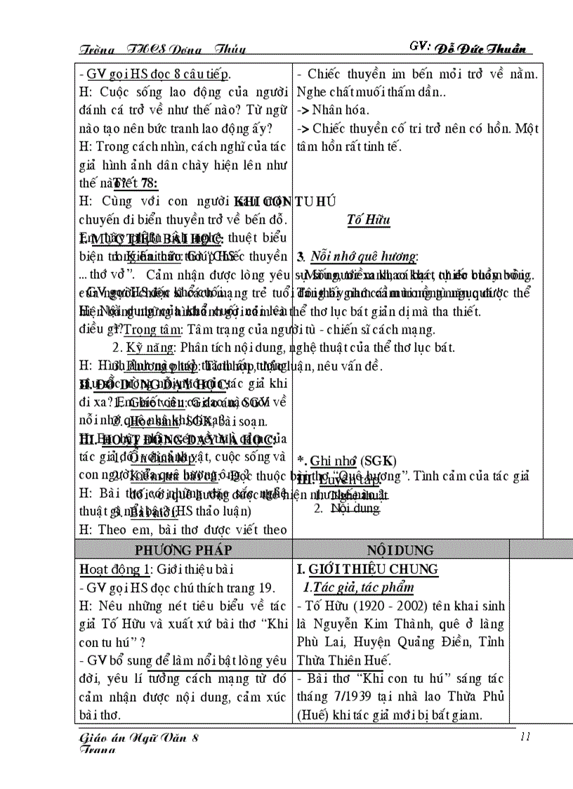 image for page Giáo án ngữ văn 8 tập ii