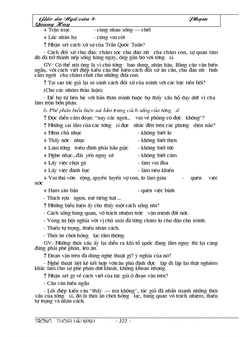 image for page Giáo án ngữ văn 8 thật chi tiết cho năm học 2009 2010