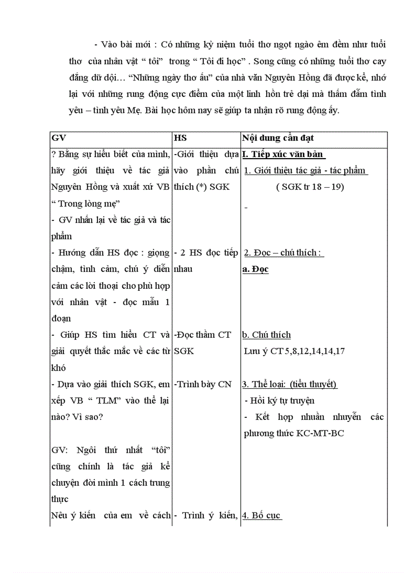 image for page Giáo án Ngữ văn 8 theo chuẩn mới 2010 2011