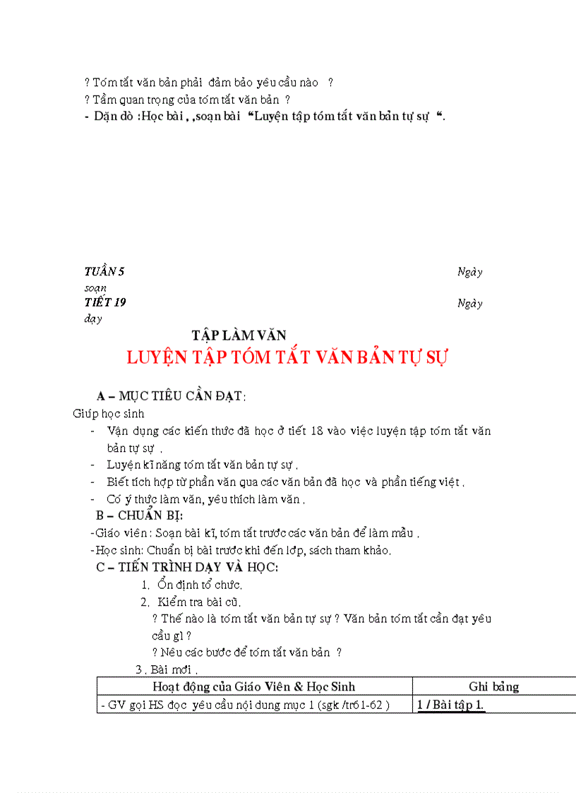 image for page Giáo án Ngữ Văn 8 tiết 1 đén tiết 19