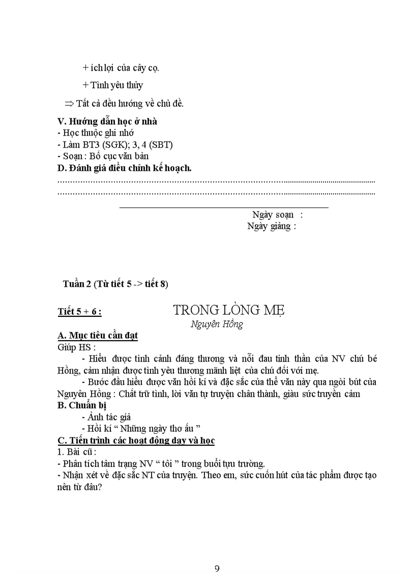 image for page Giáo án Ngữ Văn 8 toàn tập