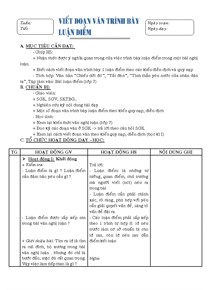 image for page Giáo án Ngữ văn 8 Từ tuần 22 đến tuần 29