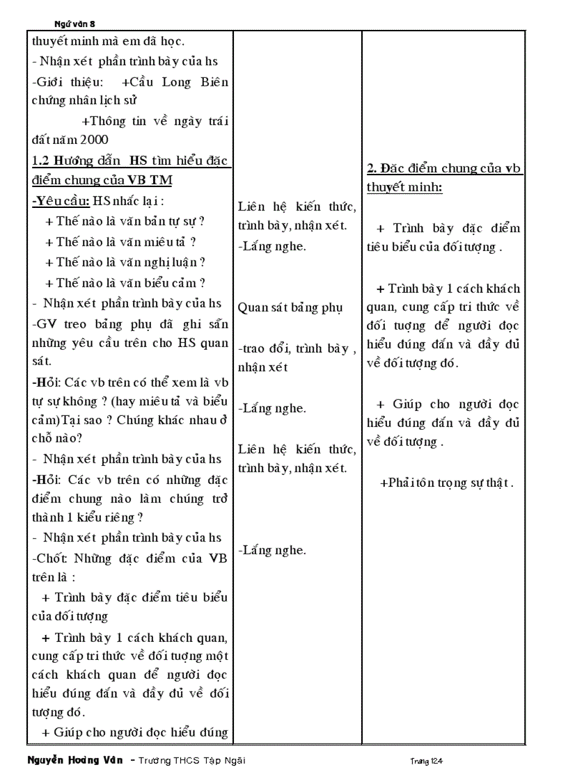 image for page Giáo án ngữ văn 8 tuần 11 đến 22