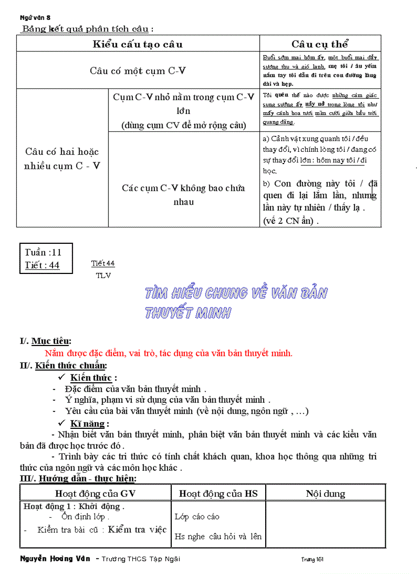 image for page Giáo án ngữ văn 8 tuần 11 24