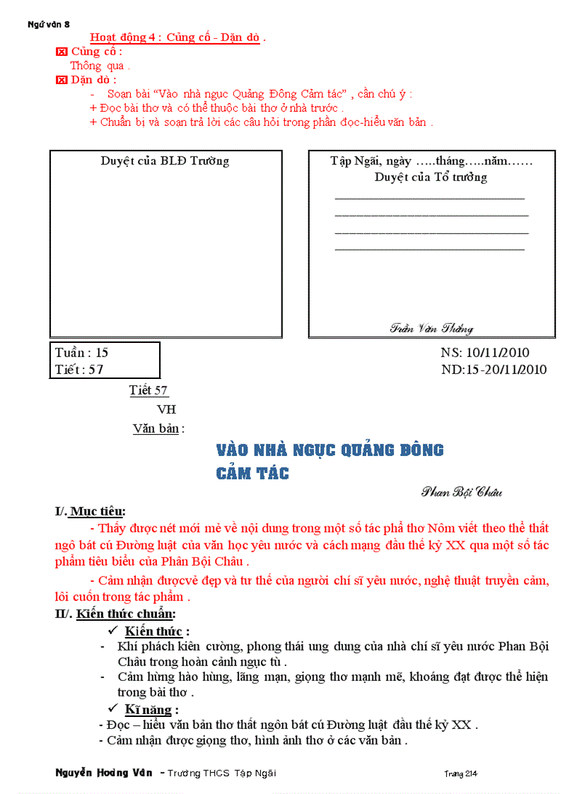 image for page Giáo án ngữ văn 8 tuần 11 24