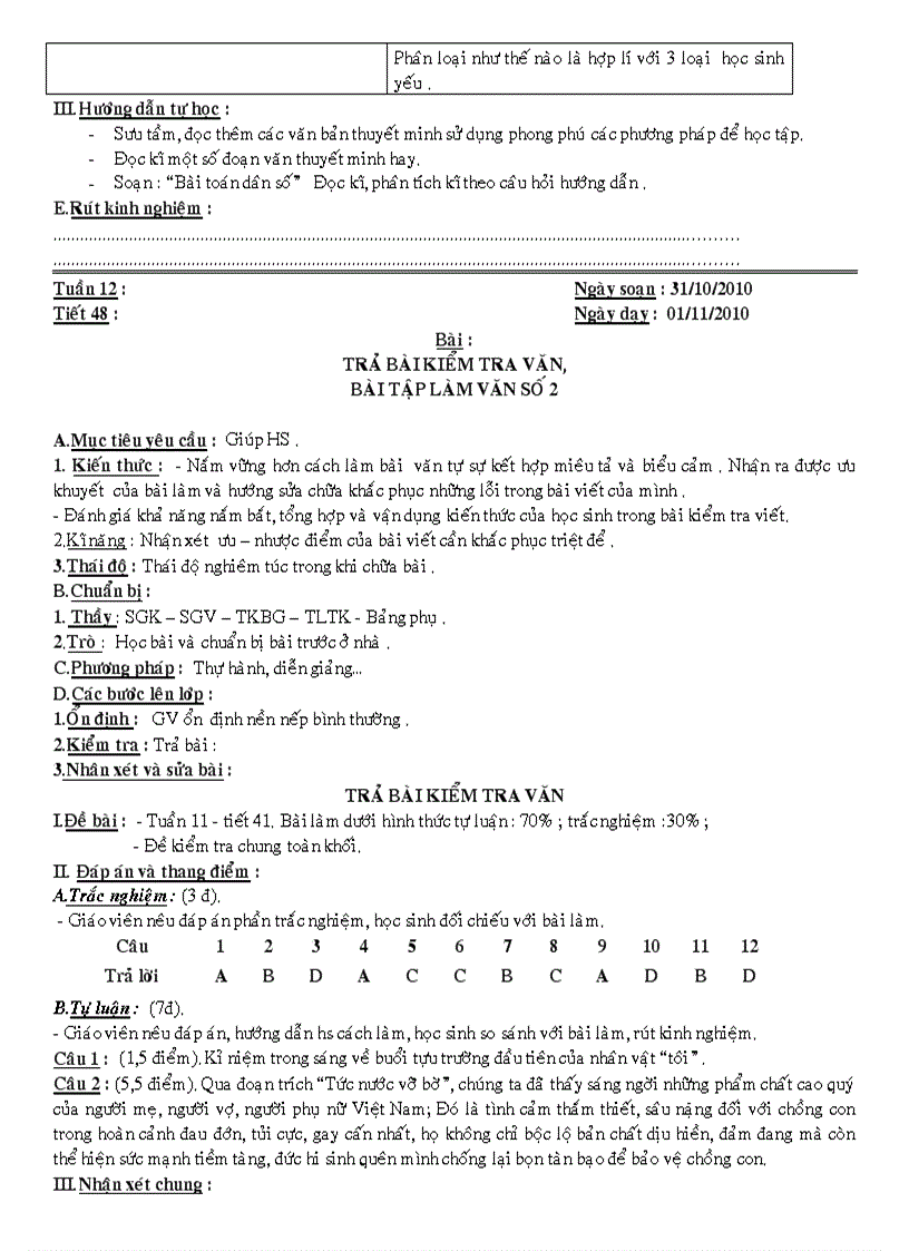 image for page Giáo án ngữ văn 8 tuần 12 cktkn