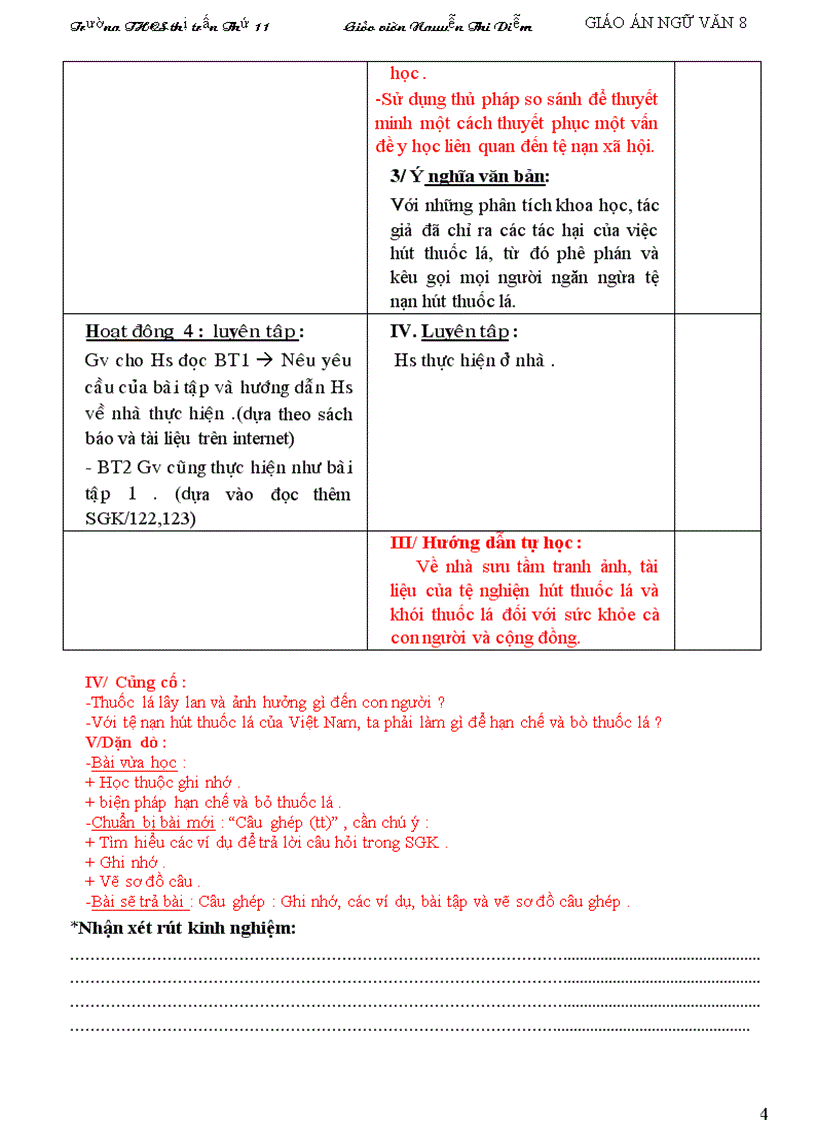 image for page Giáo án Ngữ văn 8 tuần 12 19