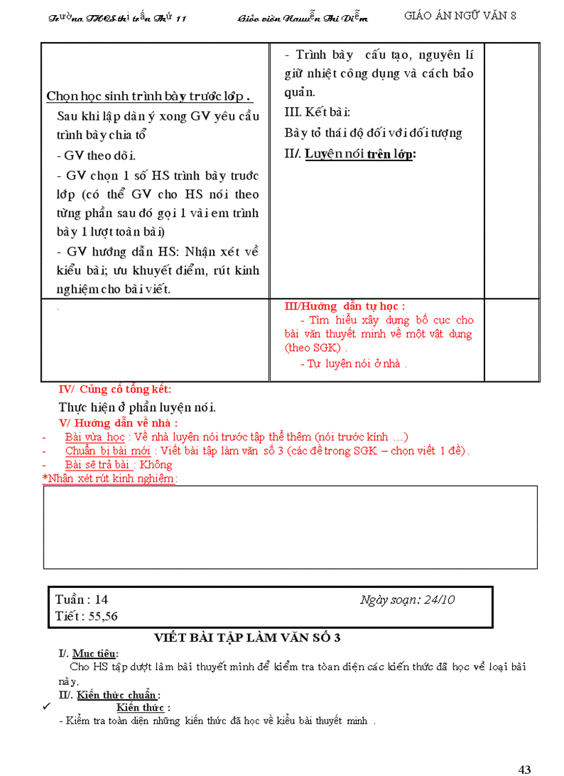 image for page Giáo án Ngữ văn 8 tuần 12 19