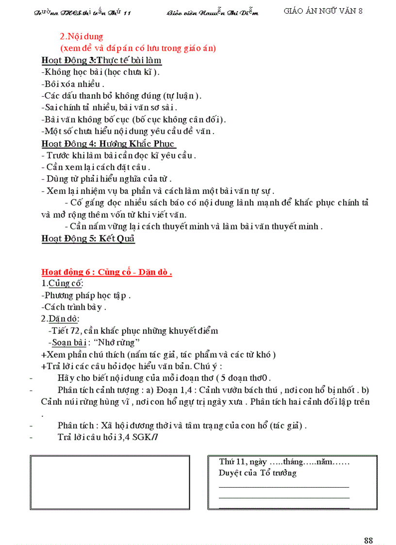 image for page Giáo án Ngữ văn 8 tuần 12 19