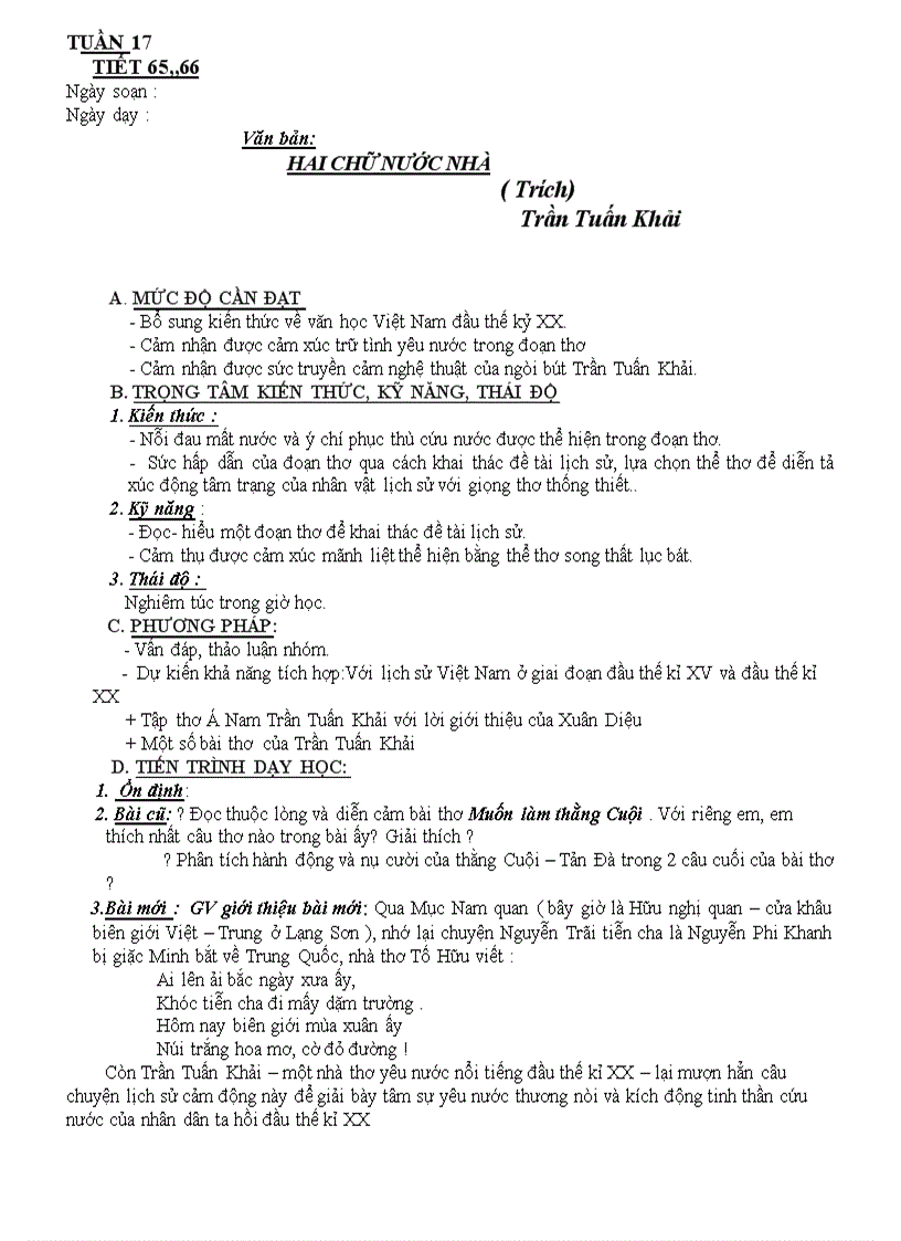 image for page Giáo án ngữ văn 8 tuần 17 cktkn