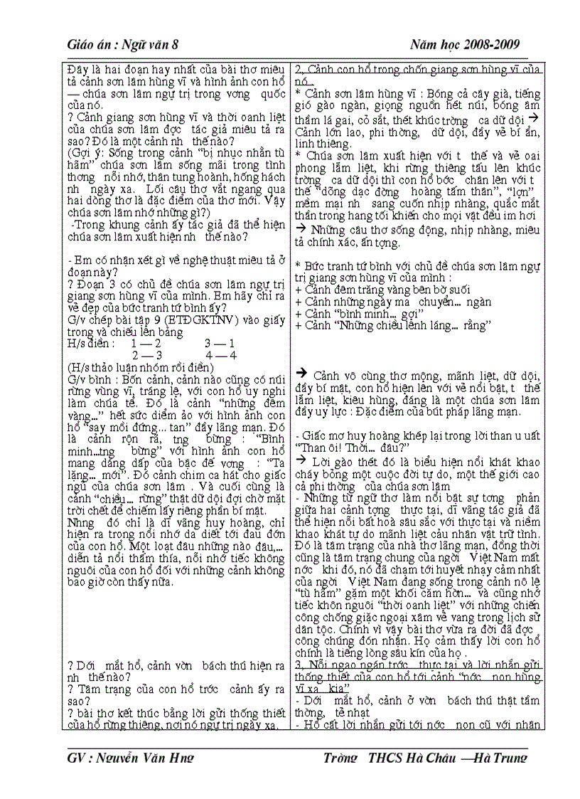 image for page Giáo án Ngữ Văn 8 Tuần 19