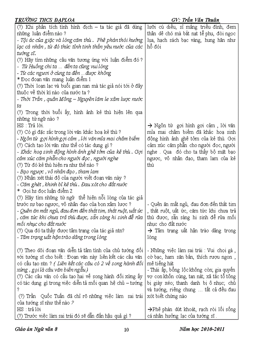 image for page Giáo án ngữ văn 8 tuần 24 25 cktkn